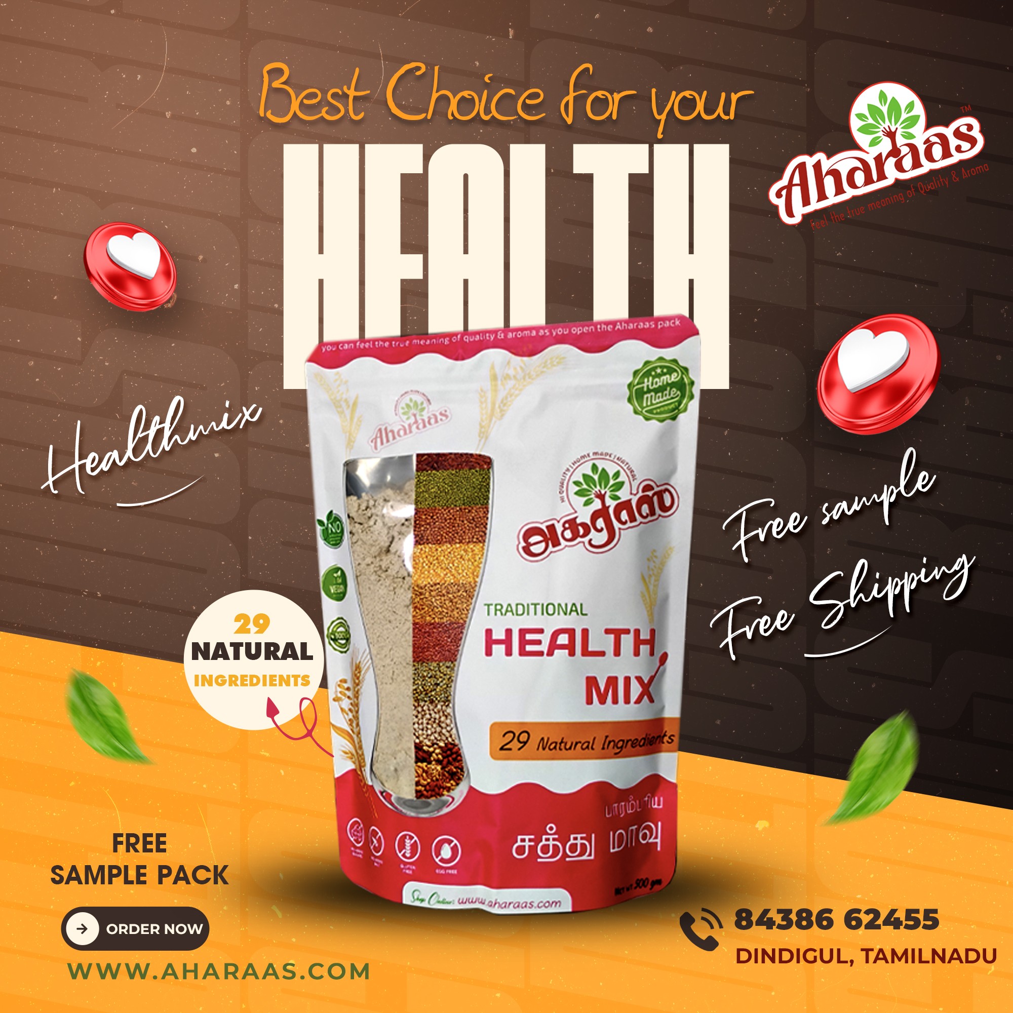 Free sample Aharaas Health Mix Power dindigul