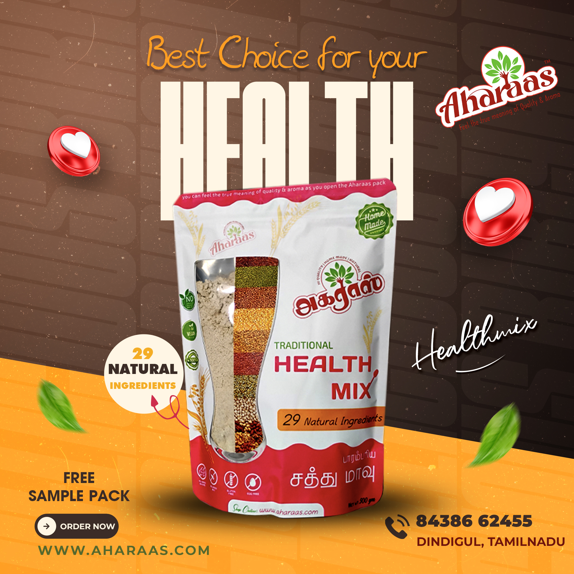 Free sample Aharaas Health Mix Power dindigul